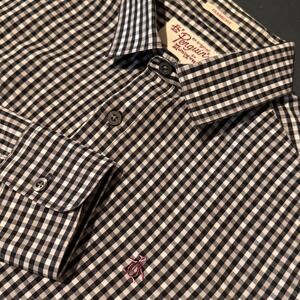 Penguin Munsingwear‎ Gingham Button Shirt Classic Long Sleeve Checkered Mens M